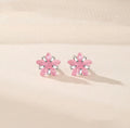 Flora Rosa Argenta Studs