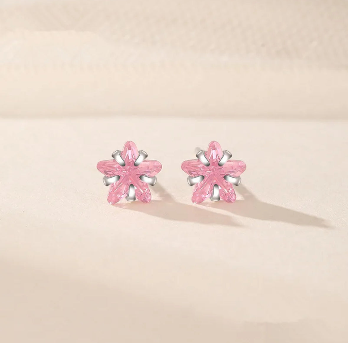 Flora Rosa Argenta Studs